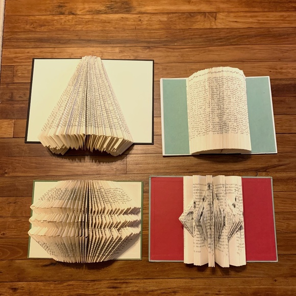 Handmade Book Sculpture Decor (3 Count) - Picture 3 of 6